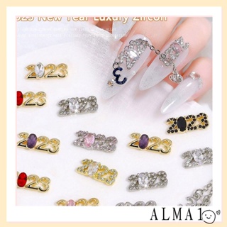 ALMA อุปกรณ์ตกแต่งเล็บ เพทาย หรูหรา DIY 10 ชิ้น