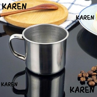 Karen แก้วกาแฟสเตนเลส โลหะ ขนาดเล็ก 200 มล.