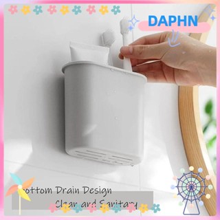 DAPHS ที่วางแปรงสีฟันพลาสติก แบบติดผนังห้องน้ํา มีสีดํา โปร่งใส สีเทา จํานวน 2 ชิ้น