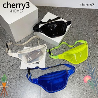 Cherry3 กระเป๋าคาดเอว คาดอก แบบเลเซอร์ใส สีสันสดใส สําหรับผู้หญิง