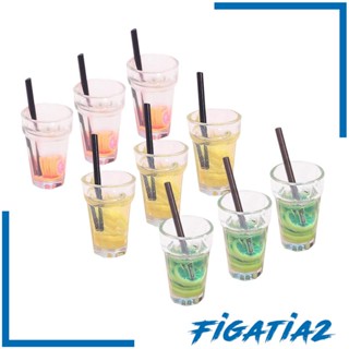 [Figatia2] โมเดลแก้วเครื่องดื่มจําลอง ขนาดเล็ก 1:12 หลากสี สําหรับตกแต่งบ้านตุ๊กตา DIY