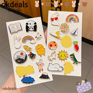 Okdeals เข็มกลัด ลายการ์ตูนกระต่ายน่ารัก สร้างสรรค์ อุปกรณ์เสริม สําหรับติดปกเสื้อ 1 ชิ้น