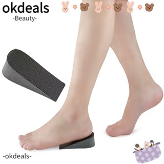 OKDEALS แผ่นเสริมส้นเท้า แบบมองไม่เห็น สวมใส่สบาย