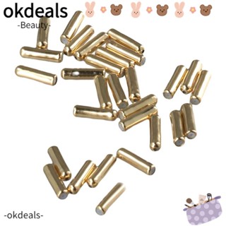 Okdeals เข็มกลัด ตัวหยุด ชุบโลหะ ทองเหลือง ยางหมวก เครื่องประดับ อุปกรณ์เครื่องประดับ สําหรับผู้หญิง