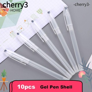 CHERRY3 10 ชิ้น / เซต ปลอกปากกาเจล สไตล์เรียบง่าย ขายดี อุปกรณ์เครื่องเขียน