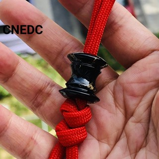 Cnedc จี้ลูกปัดฟอยล์เรซิ่น EDC สีดํา ทอง สําหรับทําเครื่องประดับ DIY