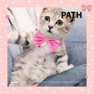 Path ปลอกคอโบว์เนคไทสําหรับสัตว์เลี้ยงสุนัขแมวสามารถปรับสายได้