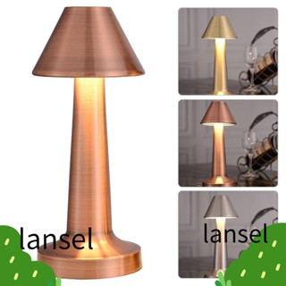 LANSEL โคมไฟตั้งโต๊ะ LED ไร้สาย ชาร์จ USB สําหรับตกแต่งโรงแรม