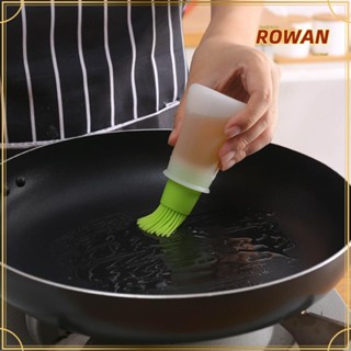 Rowans ขวดสเปรย์น้ํามัน ปลอดสารพิษ พร้อมเครื่องหมายเห็บ ขวดบีบน้ํามัน ซิลิโคนใหม่ พร้อมแปรงบาร์บีคิว เครื่องจ่ายน้ํามัน ทําอาหาร