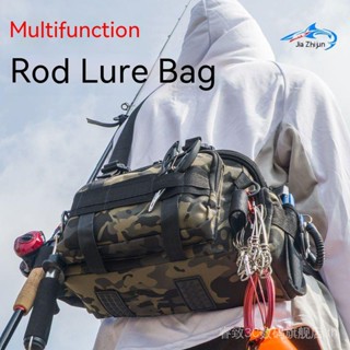 Luya bag multi-functional waist bag messenger bag large capacity fish pole bag special storage bag fishing gear bag waterproof fishing gear bag GMGL