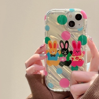 เคสซิลิโคนนิ่ม ลายการ์ตูนกระต่ายน่ารัก กันกระแทก สําหรับ iPhone 11 13 14 12 Pro MAX 6 6S 7 8 Plus X XR XS MAX SE 2020 11Pro