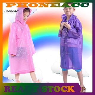 Phoneacc เสื้อกันฝน กันน้ํา น้ําหนักเบา แบบพกพา หลากสี สําหรับเด็ก