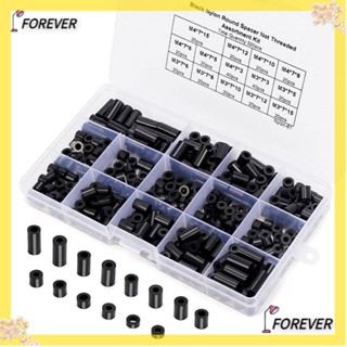 Forever ชุดสกรูสเปเซอร์ ไนล่อน ทรงกลม สีดํา 320 ชิ้น