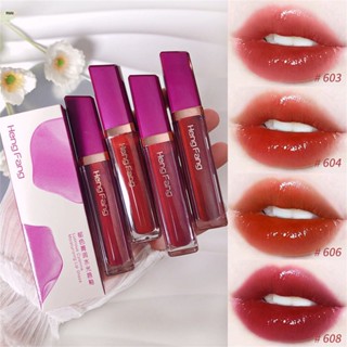 Hengfang Water Gloss Lip Glaze Mirror Glass Is Not Easy To Stick Cup Lasting Not Easy To Fade Transparent ลิปสติก nuuo