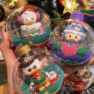 【ของแท้】กล่องสุ่ม ธีมคริสต์มาส MINISO Mingchuang Mickey Family Series Donald Duck Qiqi สําหรับตกแต่งคริสต์มาส