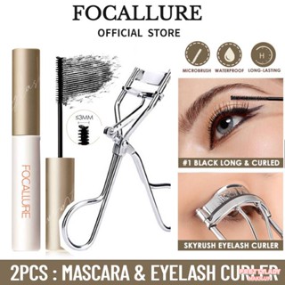 Focallure 2 In 1 Waterproof Mascara Eyelash Curler Eye Makeup Set [prettylady]