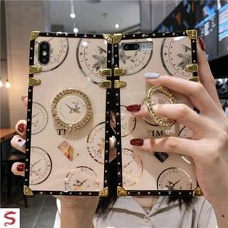 เคสโทรศัพท์มือถือแบบนิ่ม ทรงสี่เหลี่ยม ลายนาฬิกา แฟชั่นหรูหรา สําหรับ Samsung M62 M53 M51 M52 M33 M23 M22 M32 M42 M12 M04 M03 M02 M13