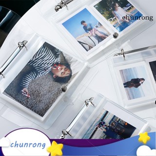 Chunrong อัลบั้มรูป PVC กันรอยขีดข่วน สําหรับใส่การ์ดรูปภาพ