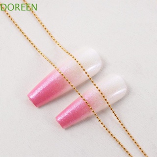 Doreen สายโซ่ สีเงิน สีทอง 3D 40 ซม. สําหรับตกแต่งเล็บ DIY