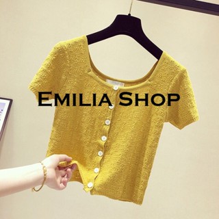 EMILIA SHOP  เสื้อยืด ครอป เสื้อยืดผู้หญิง  Unique ทันสมัย Chic Comfortable A91K0U8 36Z230909