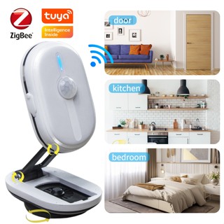 Tuya Zigbee Pir เครื่องตรวจจับการเคลื่อนไหวร่างกายมนุษย์ ระบบเซนเซอร์อินฟราเรด มุมกว้าง Zigbee3.0