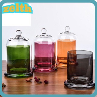 Zelth โหลแก้วเก็บเทียน กันฝุ่น 8 สี สําหรับตกแต่งบ้าน ห้องนอน DIY