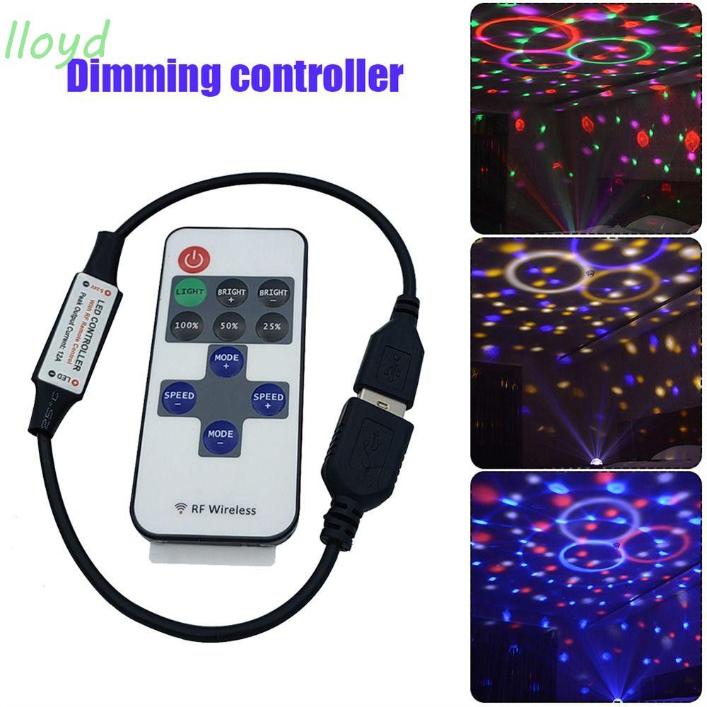 Lloyd สายเคเบิลต่อขยาย LED พอร์ต USB สวิตช์เปิดปิด หรี่แสงได้ ทนทาน จับคู่สี รีโมตคอนโทรล RF สําหรับสวิตช์หรี่ไฟ 5050 2835