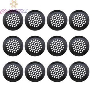 【COLORFUL】Air Vent Holes 12pcs Air Vent Black Home Improvement Louver Hole Round