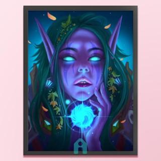 ชุดปักครอสสติตช์ ผ้าฝ้าย 11CT พิมพ์ลาย Tyrande สําหรับงานศิลปะ [Acelit.th]