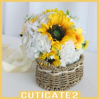 [Cuticate2] ช่อดอกไม้ประดิษฐ์ แฮนด์เมด หรูหรา สําหรับงานแต่งงาน งานปาร์ตี้