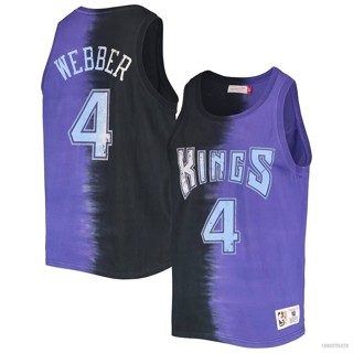 เสื้อกีฬาบาสเก็ตบอล ลาย NP2 NBA Chris Webber Sacramento Kings พลัสไซซ์ สไตล์เรโทร สําหรับผู้ชาย และผู้หญิง PN2