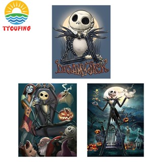 [Tyoufs.Th] ชุดปักครอสติช ผ้าฝ้าย 11CT พิมพ์ลาย The Nightmare Before Christmas สําหรับตกแต่งบ้าน