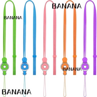 Banana1 พวงกุญแจ สีชมพู สีฟ้า สีม่วง สีเขียว สีเหลือง 5 ชิ้น สําหรับสํานักงาน