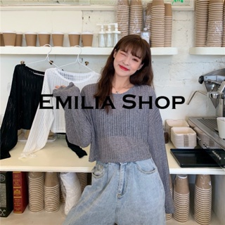 EMILIA SHOP  เสื้อยืด ครอป เสื้อยืดผู้หญิง  High quality พิเศษ ins Stylish A91K0U0 36Z230909