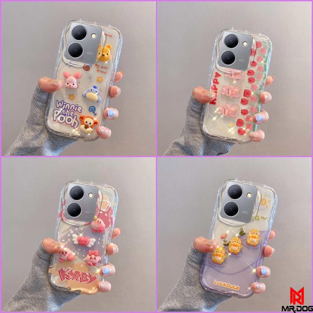 เคส VIVO Y27S Y27 5G 2023 ตุ๊กตาสามมิติ สีใส การ์ตูน กรณีป้องกันโทรศัพท์มือถือ TY4