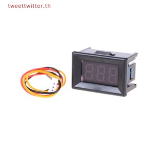 Tweet โวลต์มิเตอร์ดิจิทัล DC 0-100V LED ขนาดเล็ก 3 สาย