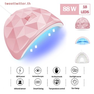 โคมไฟเป่าเล็บ LED 88W 18 UV สําหรับเป่าเล็บเจล TH