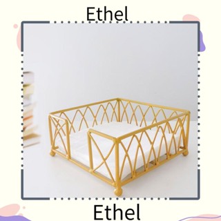 Ethel1 เครื่องจ่ายกระดาษทิชชู่ เหล็ก ทรงสี่เหลี่ยม 7.3 X 7.3 X 3.4 นิ้ว สีทอง สําหรับห้องครัว