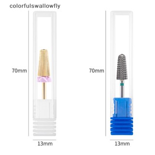 Colorfulswallowfly ดอกสว่านคาร์ไบด์ทังสเตน สําหรับตกแต่งเล็บอะคริลิค 1 ชิ้น