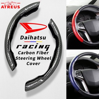 Daihatsu ปลอกหุ้มพวงมาลัยคาร์บอนไฟเบอร์ หุ้มพวงมาลัยรถยนต์ กันลื่น สําหรับ Daihatsu Mira Delta Avy Ayla Sirion Feroza Charade Move Hijet High Performance Steering Wheel Cover