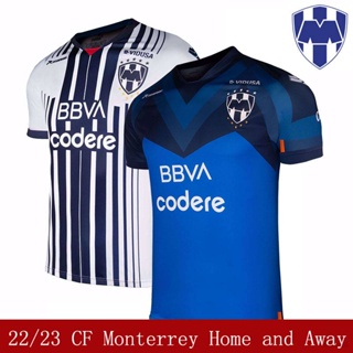 เสื้อกีฬาแขนสั้น ลายทีมชาติฟุตบอล Monterrey Home and Away 2022-2023 สําหรับผู้ชาย และผู้หญิง