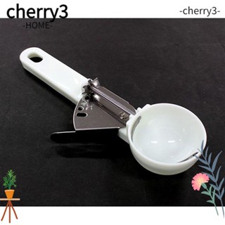 Cherry3 ช้อนตักไอศกรีม สเตนเลส ทนทาน ขุดบอล อเนกประสงค์ สีขาว รีบาวด์ได้ สําหรับตักคุกกี้ บ้าน