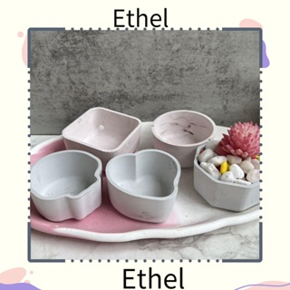 Ethel1 แม่พิมพ์กระถางดอกไม้ แม่พิมพ์ซิลิโคน กระถางดอกไม้ เนื้อ อีพ็อกซี่ คอนกรีต กล่องเก็บของ งานฝีมือ แฮนด์เมด คนรัก