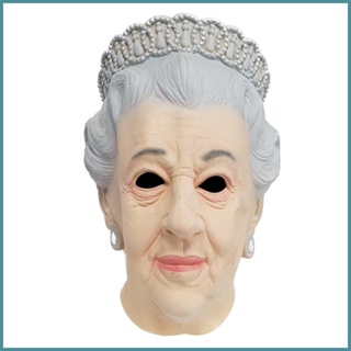 Queen Elizabeth of England Face Shield Queen Party หน้ากากยาง ชุดแฟนซี Face Shield Royal Family Event hanth