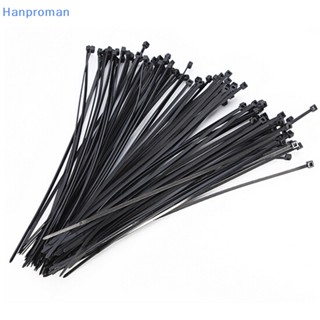 Hanproman&gt; ซิปล็อคพลาสติกไนล่อน 10 ซม. สีดํา 100 ชิ้น