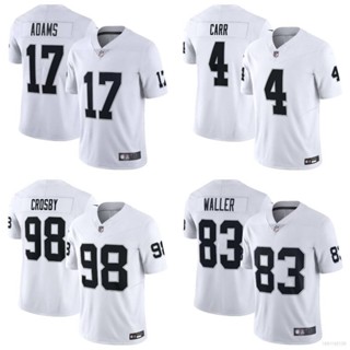 Qy NFL เสื้อยืดลําลอง แขนสั้น พิมพ์ลาย Las Vegas Raiders Jersey Carr Adams Waller Crosby Football พลัสไซซ์