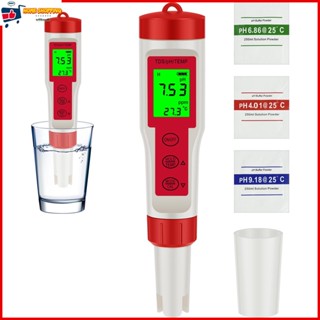 เครื่องทดสอบค่า PH 4 in 1 PH EC TDS ดิจิทัล DWC PH และ EC PPM แบบพกพา สําหรับน้ํา