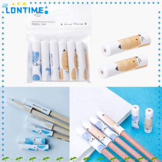 Lontime 6 ชิ้น / แพ็ค ฝาดินสอสี ที่มีประโยชน์ เครื่องเขียน ที่ขยายดินสอ