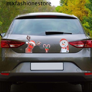 Mxfashione สติกเกอร์แม่เหล็ก สะท้อนแสง กันน้ํา ลายการ์ตูนซานตาคลอส หลากสี สําหรับตกแต่งรถยนต์