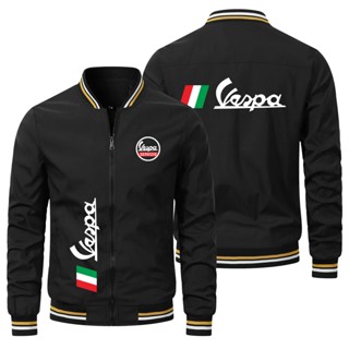 VESPA LOGO baseball uniform GTS300 Primavera sprint motorcycle outdoor riding zipper thin sports windproof jacket